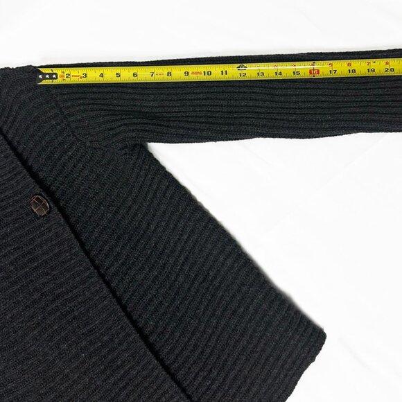 Fisherman Out of Ireland Knit Craft Ribbed Charcoal Button Sweater Jacket Sm. - Picture 12 of 16